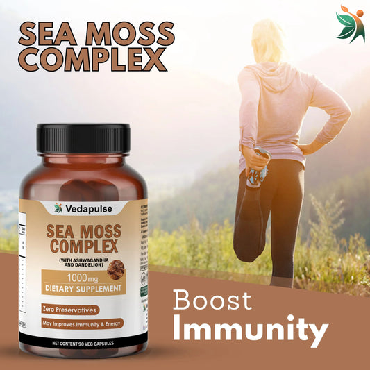 Vedapulse Sea Moss 500mg capsules - skin ,immune - Vedapulse