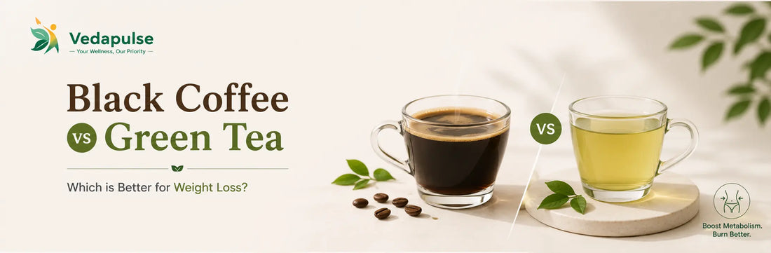 Black coffee vs green tea for weight loss compared side by side