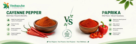 Cayenne pepper vs paprika spice comparison guide highlighting heat level, ingredients, metabolism benefits, and antioxidants