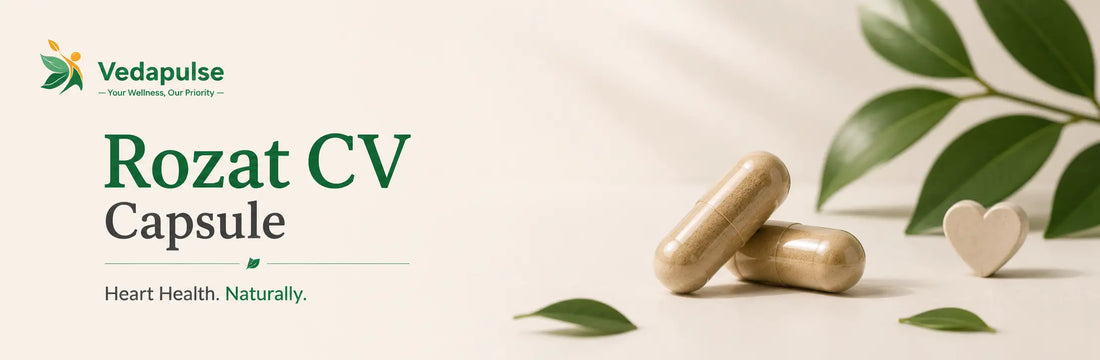 Rozat CV capsule with natural ingredients and heart health messaging