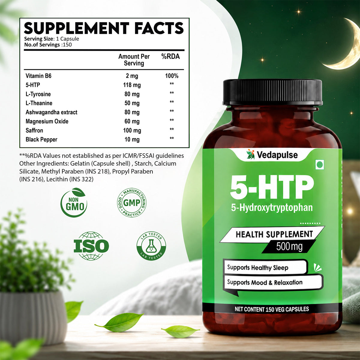 5-Hydroxytryptophan500mgSupplementsFacts