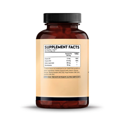AlphaLipoicAcid500mgCapsulesBottleSupplementsFactsSide