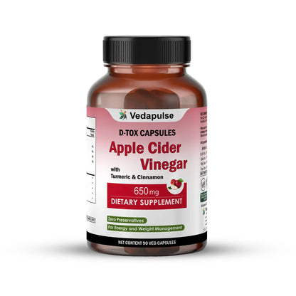 Apple Cider Vinegar 650mg Capsules - Pure & Natural | Vedapulse - Vedapulse