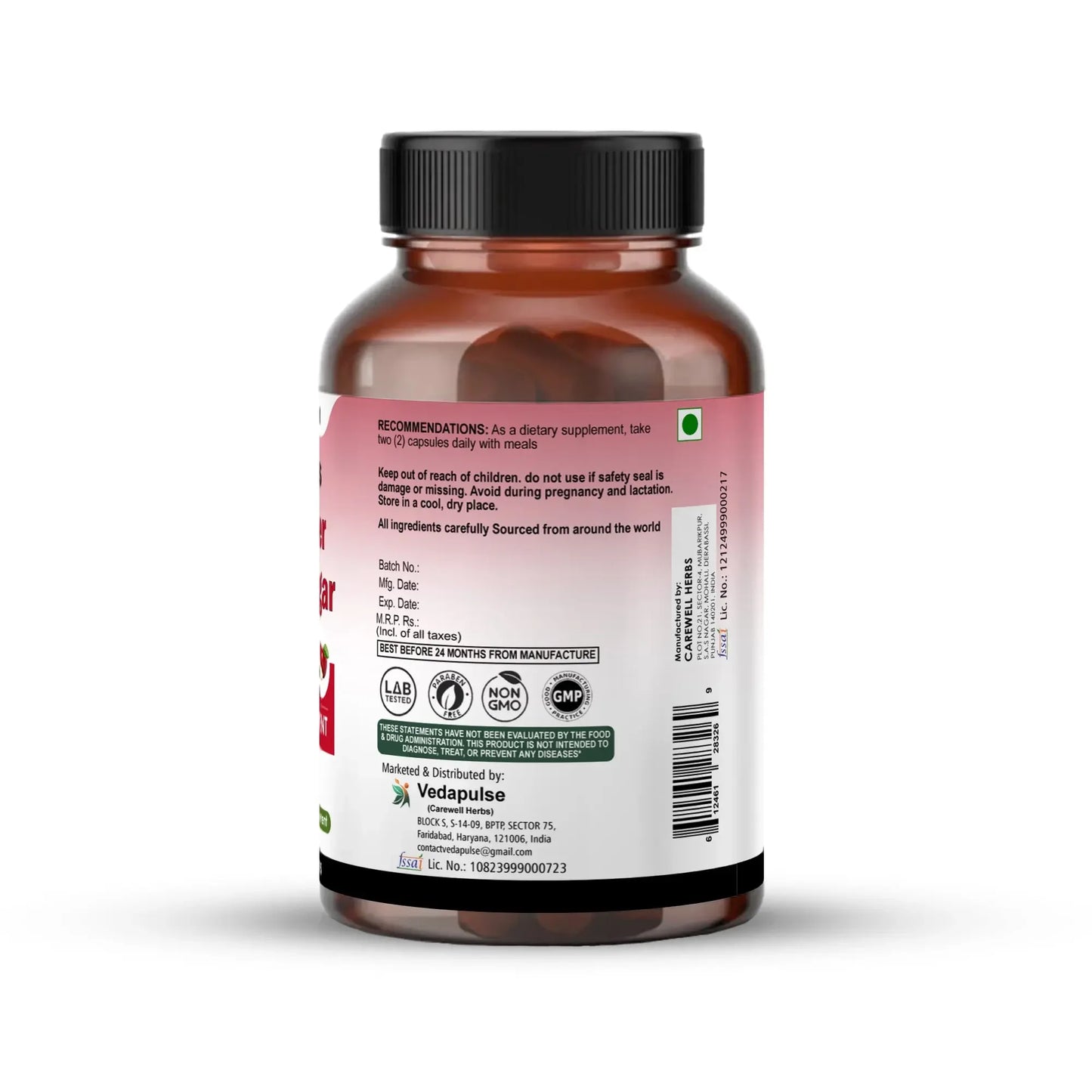 Apple Cider Vinegar 650mg Capsules - Pure & Natural | Vedapulse - Vedapulse