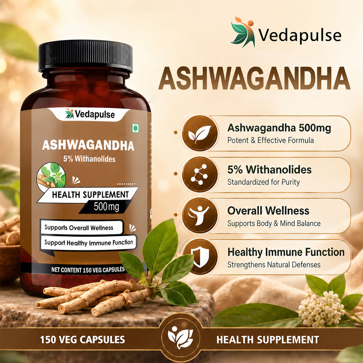 Ashwagandha500mg150CapOverallWellness