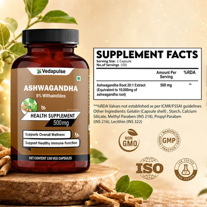 Ashwagandha500mg150CapSupplementFacts