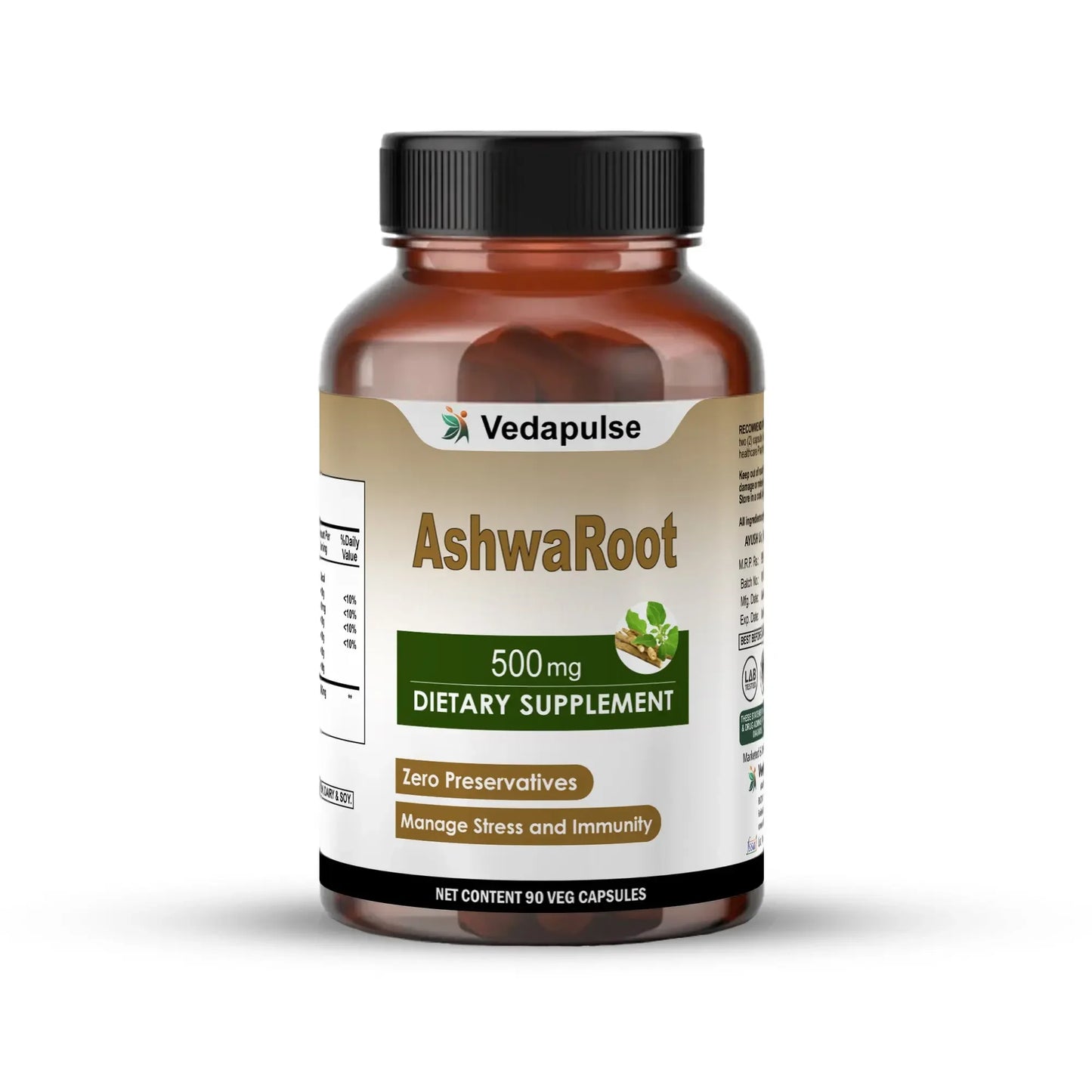 Ashwaroot 500mg Capsules by Vedapulse - Vedapulse