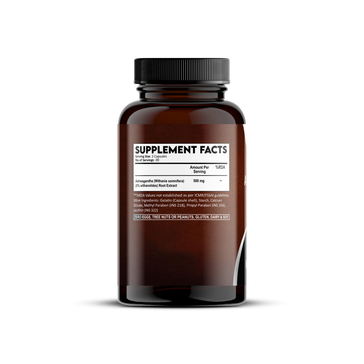 Ashwgandha60CapsulesSupplementsFactsSide