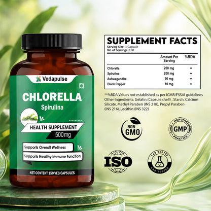 ChlorellaSpirulina500mgCapsuleSupplementFacts