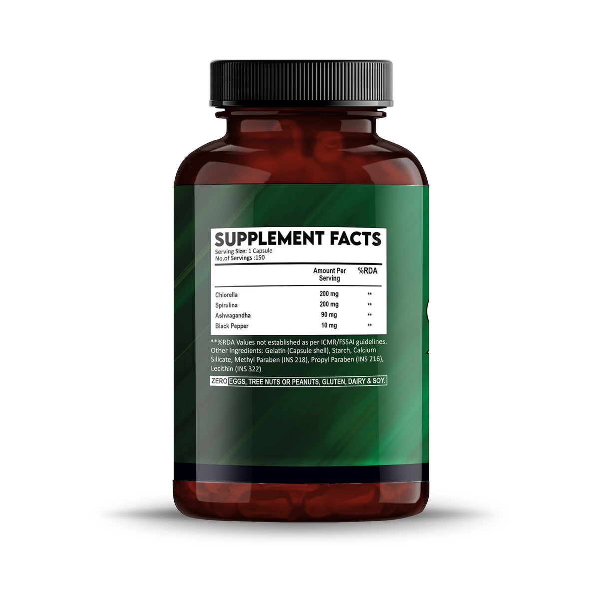 ChlorellaSpirulina500mgCapsuleSupplementFactsSide