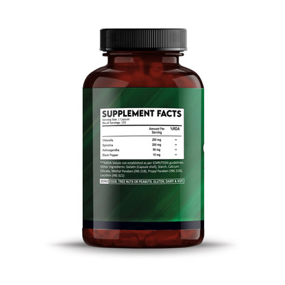 ChlorellaSpirulina500mgCapsuleSupplementFactsSide