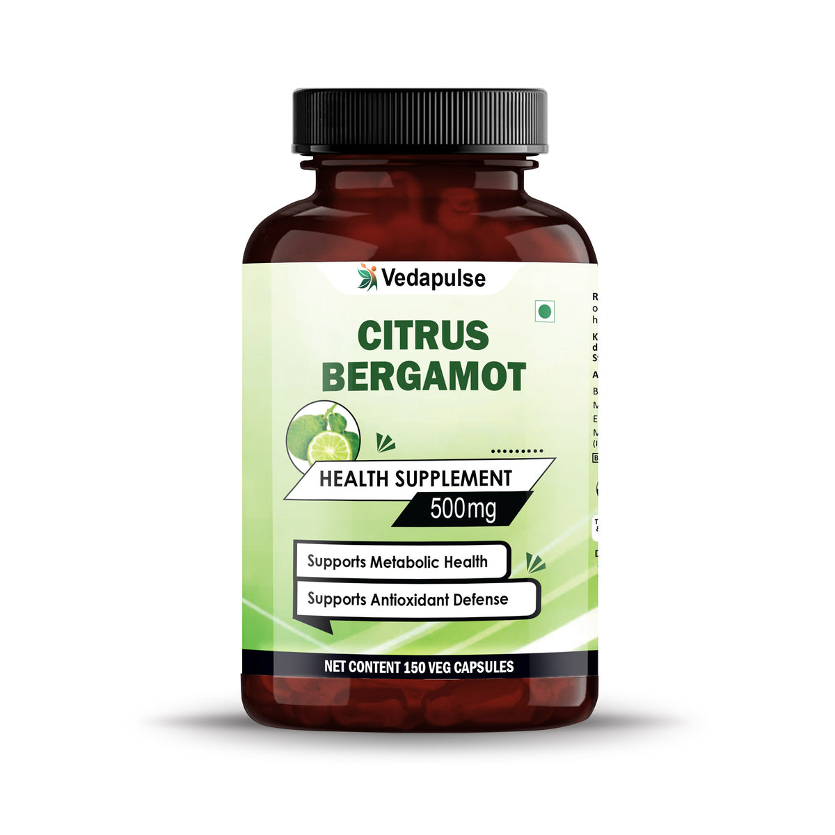 CitrusBergamot500MGCapsuleBottleFrontSide