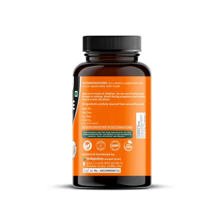 Vedapulse Creatine Monohydrate Capsules – Strength, Endurance, Performance Support 60 Caps Pack - Vedapulse