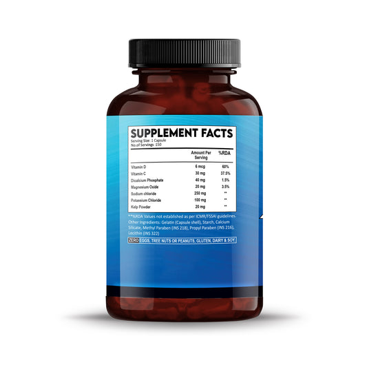 ElectrolyteHydration500mgCapsuleSupplementFactsSide