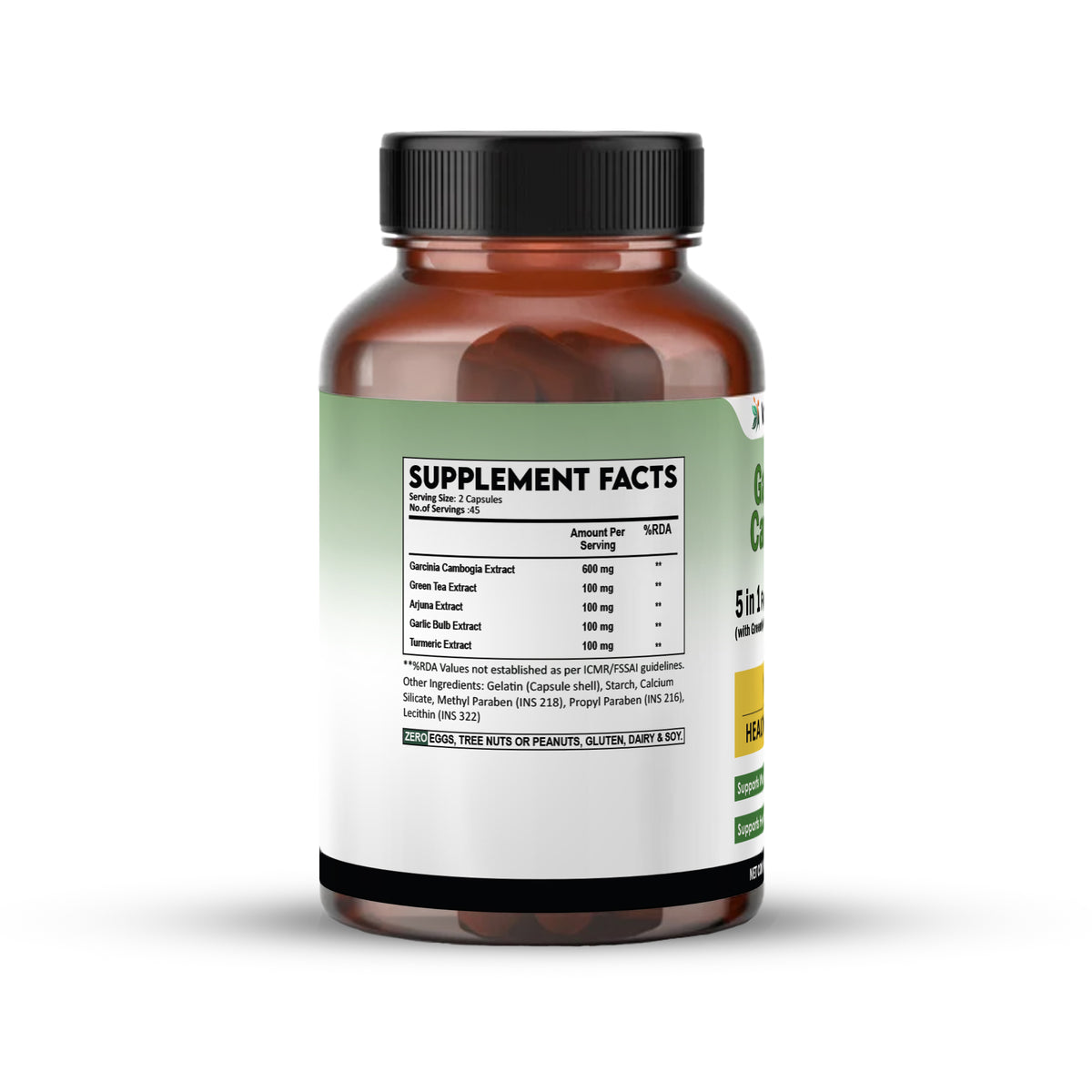 Garcinia Cambogia 1000mg CapsulesSupplement Fact Side