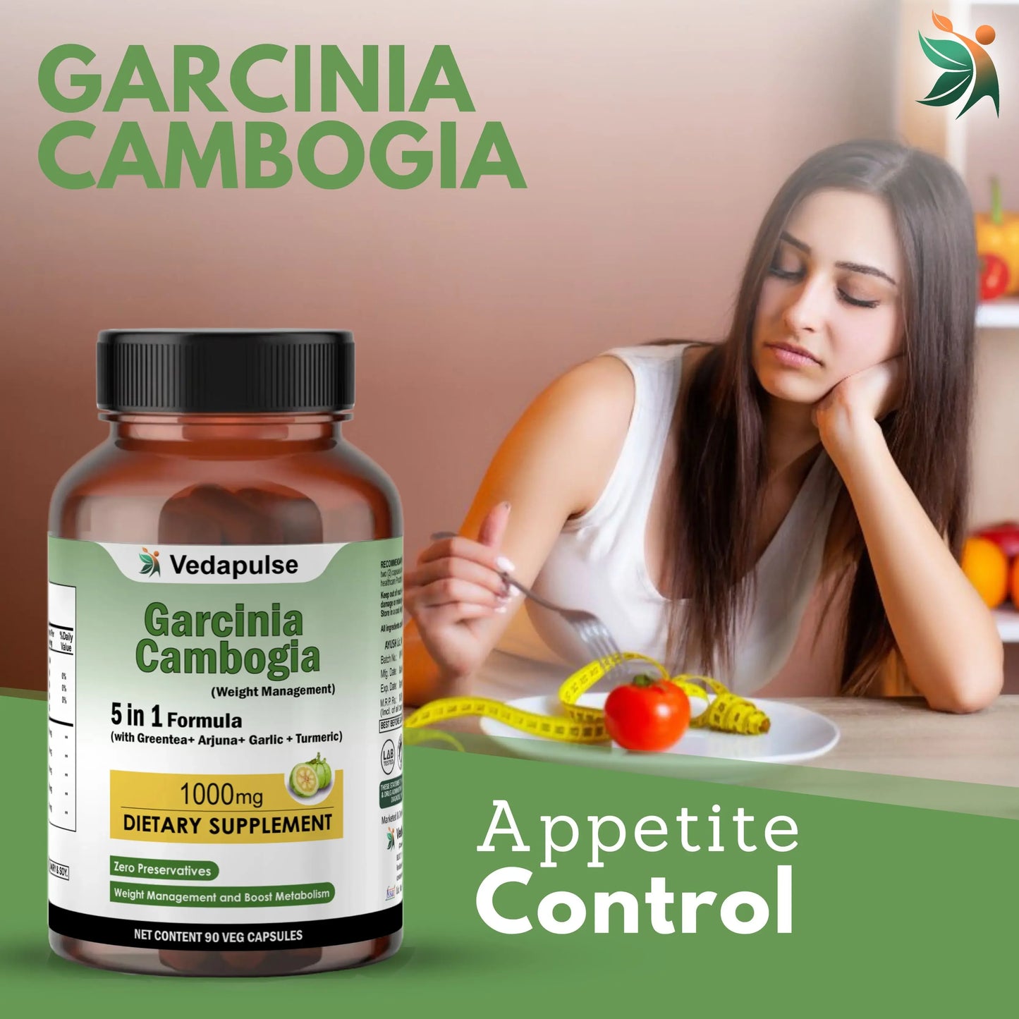 Garcinia Cambogia 1000mg Capsules by Vedapulse - Vedapulse