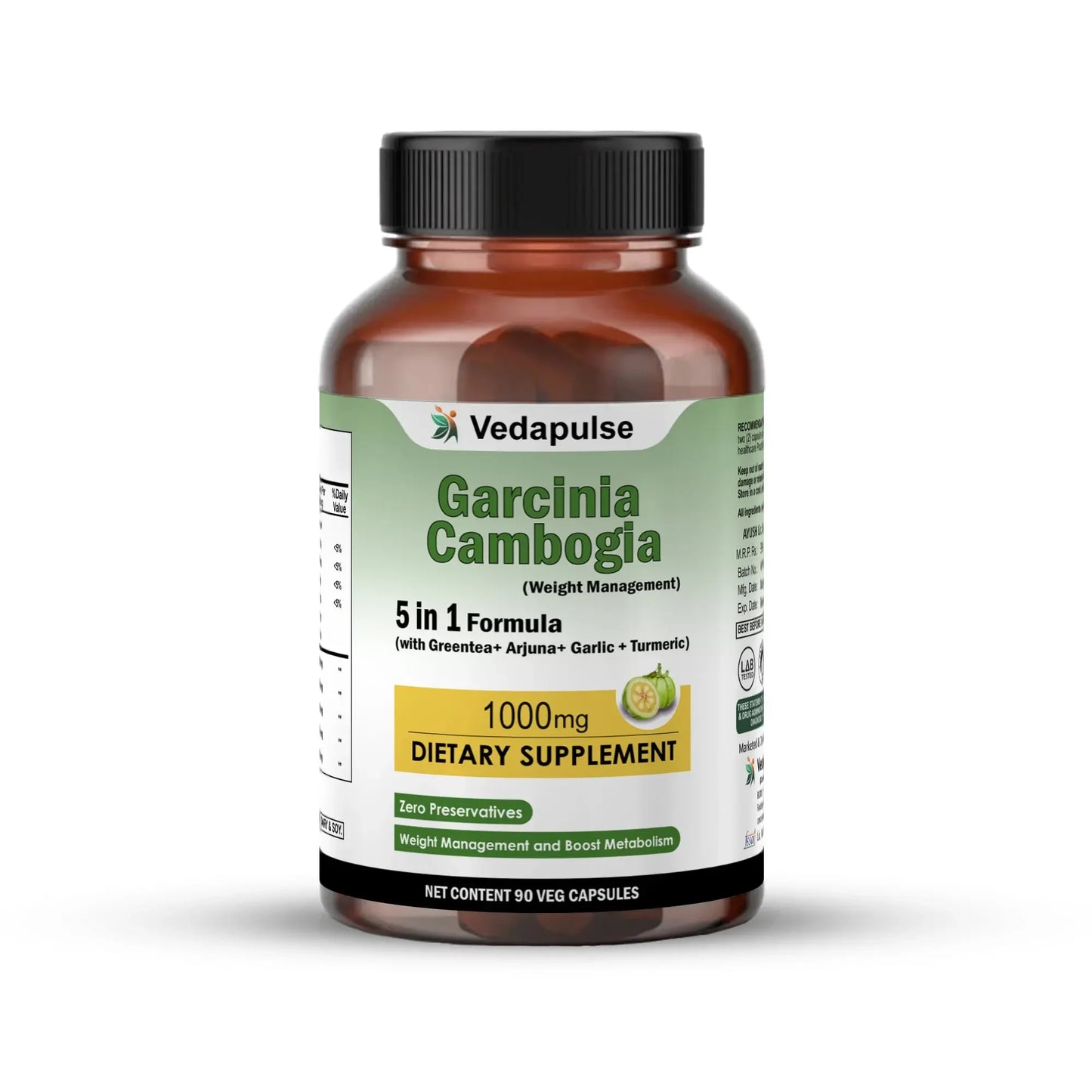 Garcinia Cambogia 1000mg Capsules by Vedapulse - Vedapulse
