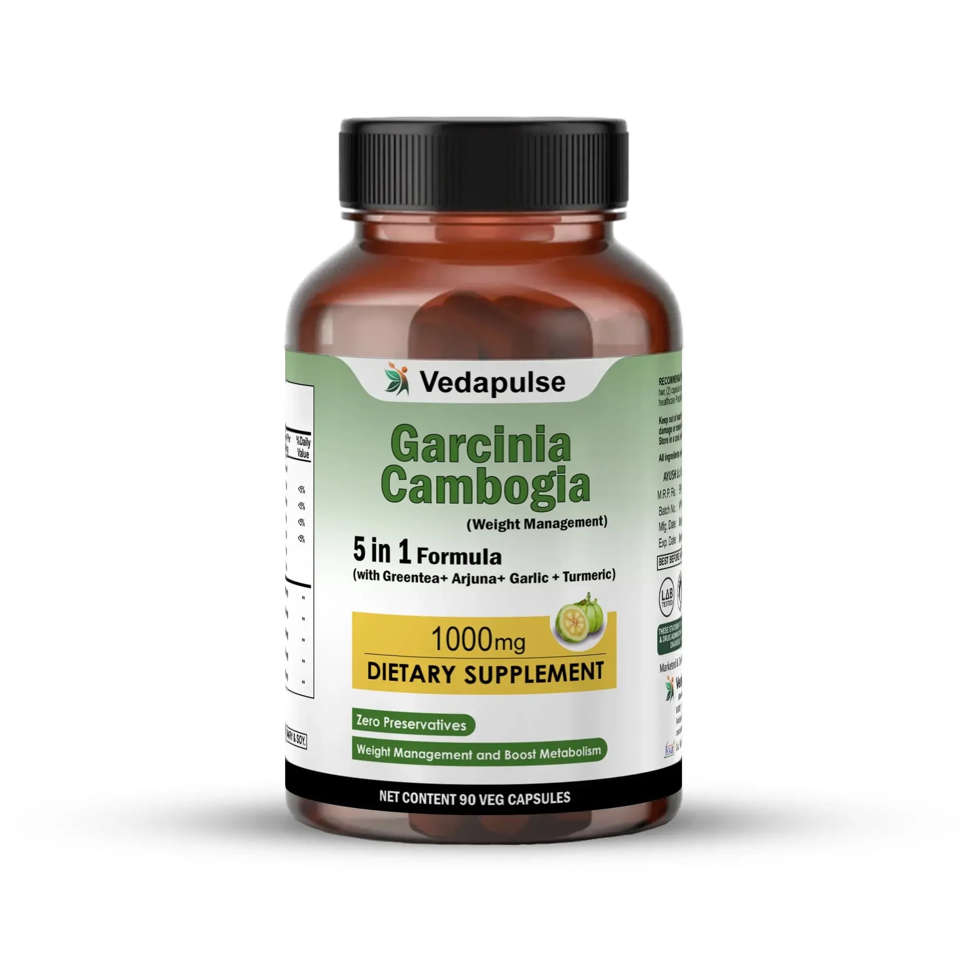 Garcinia Cambogia 1000mg Capsules by Vedapulse - Vedapulse