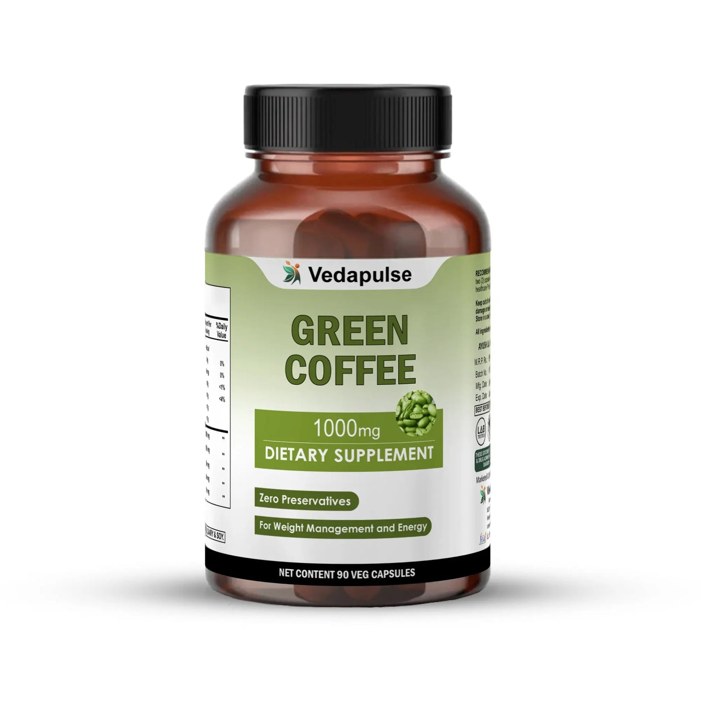 Green Coffee 1000mg Capsules | Vedapulse - Vedapulse