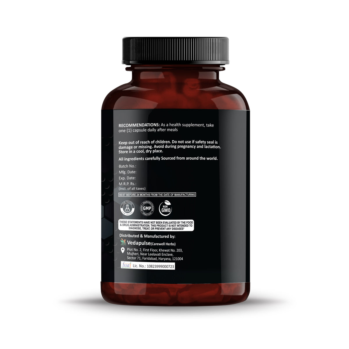 HMB500mgCapsuleBottleLeftSide