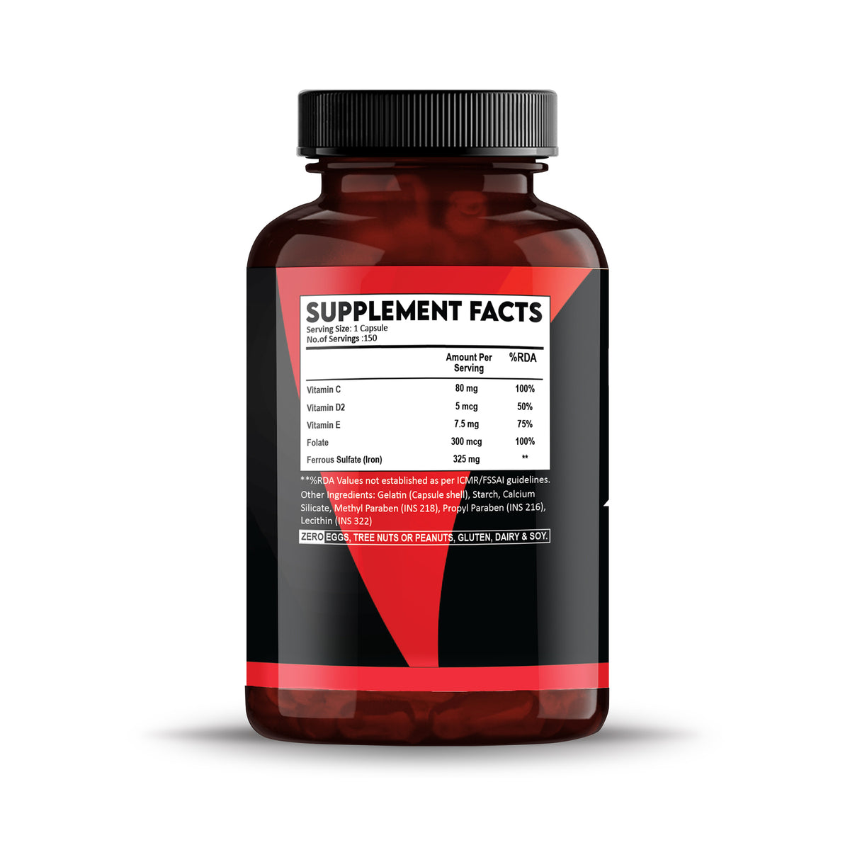 IronSlowRelease500mgCapsuleSupplementFactsSide