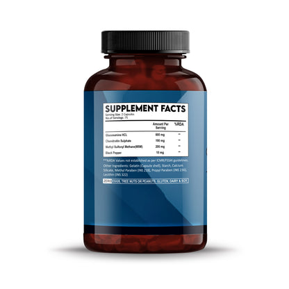 JointixGlucosamineCapsuleBottleSupplementFactsSide