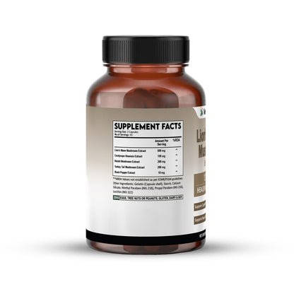 Lion_sManeMushroomExtract1200mgCapsulesBottleLeftSide