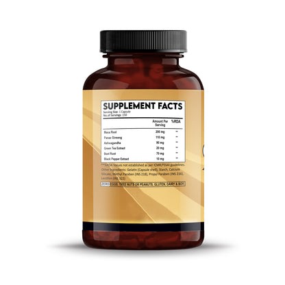 MacaRoot500mgCapsuleSupplementFactsSide