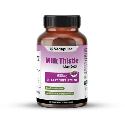 Milk Thistle Liver Detox 900mg capsules | Vedapulse - Vedapulse