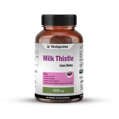 Milk Thistle Liver Detox 900mg capsules | Vedapulse - Vedapulse