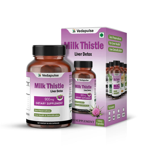 Milk Thistle Liver Detox 900mg capsules | Vedapulse - Vedapulse