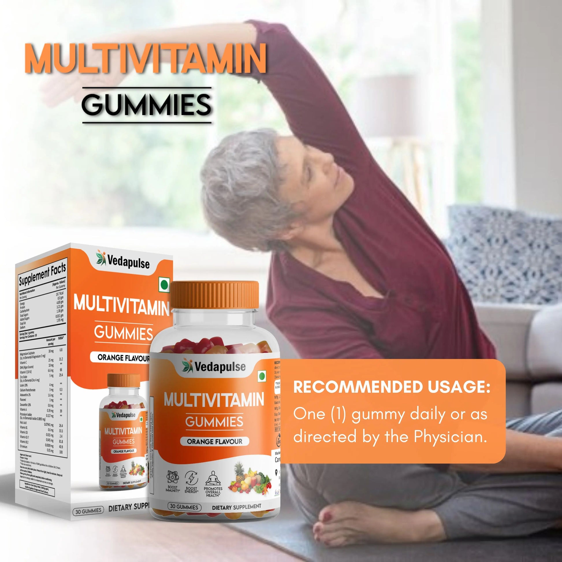 Multivitamin Gummies- 30 Days Pack by Vedapulse - Vedapulse
