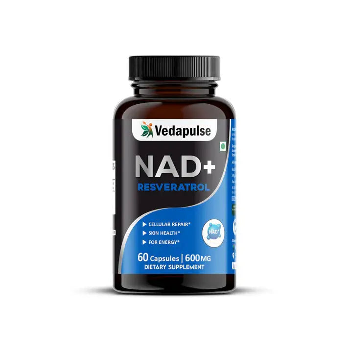 NAD+ Resveratrol Capsules – Cellular Repair & Energy Support | Vedapulse - Vedapulse