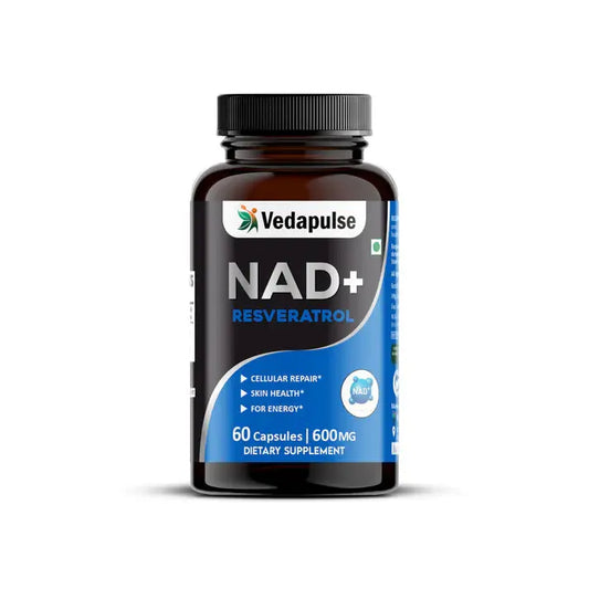 NAD+ Resveratrol Capsules – Cellular Repair & Energy Support | Vedapulse - Vedapulse
