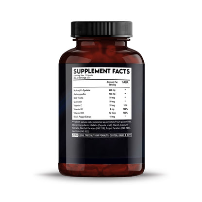 Nac500mgCapsuleBottleSupplementFactsSide