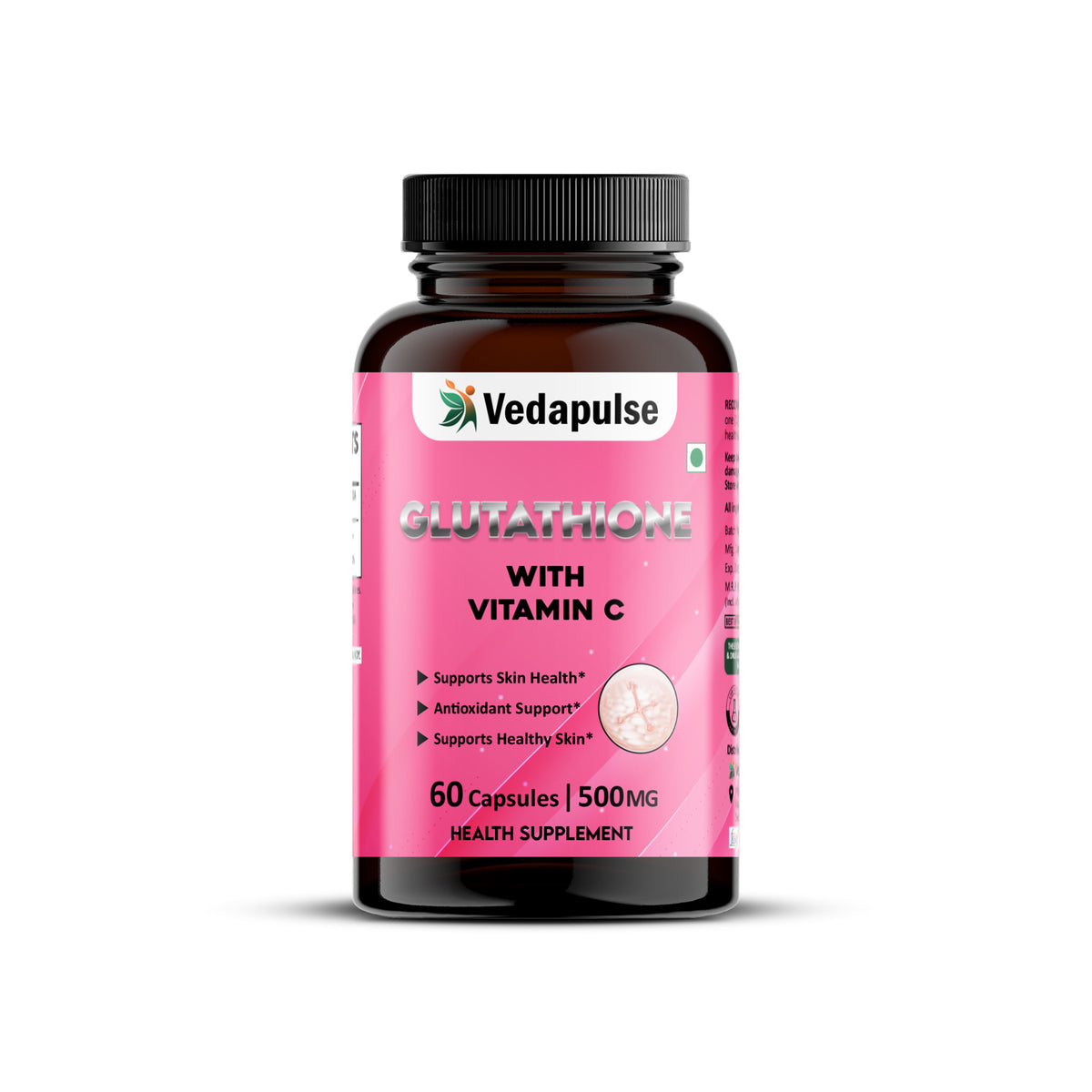 NewGlutathione60CapsuleBottleFrontSide