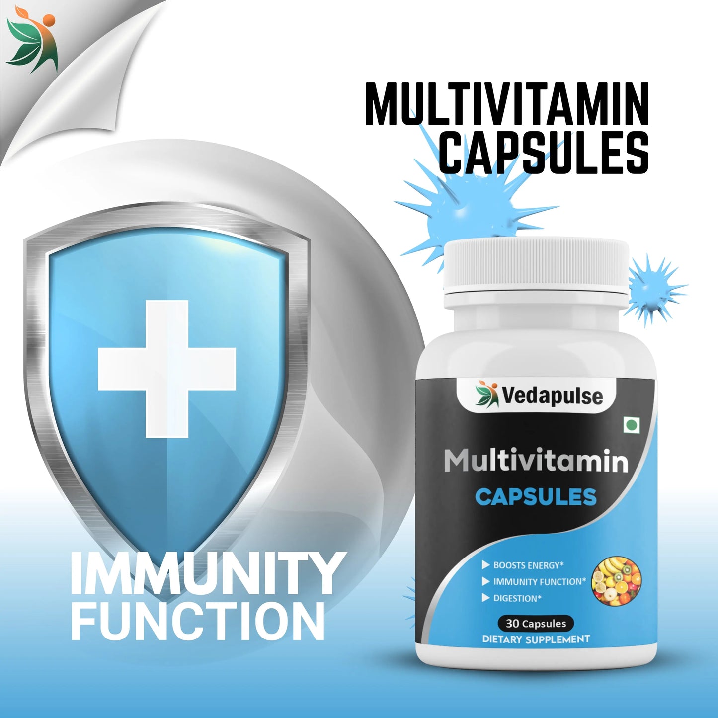 Multivitamin Capsules | Energy & Immunity Boost | Vedapulse - Vedapulse