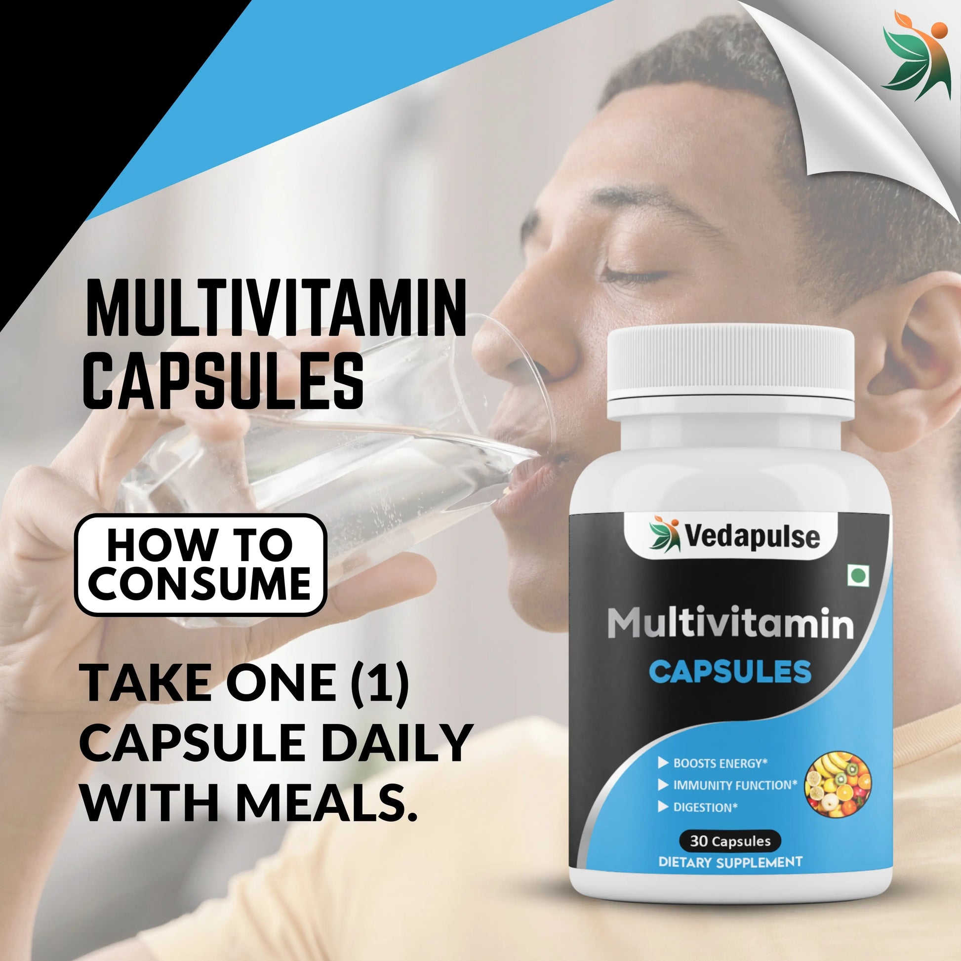 Multivitamin Capsules | Energy & Immunity Boost | Vedapulse - Vedapulse