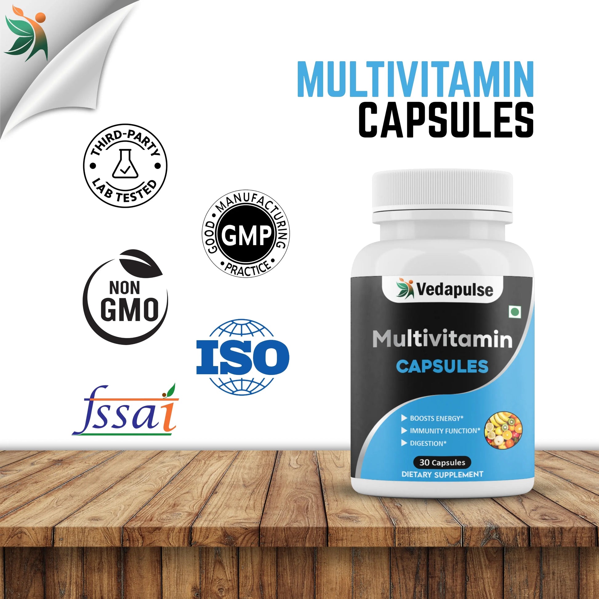 Multivitamin Capsules | Energy & Immunity Boost | Vedapulse - Vedapulse