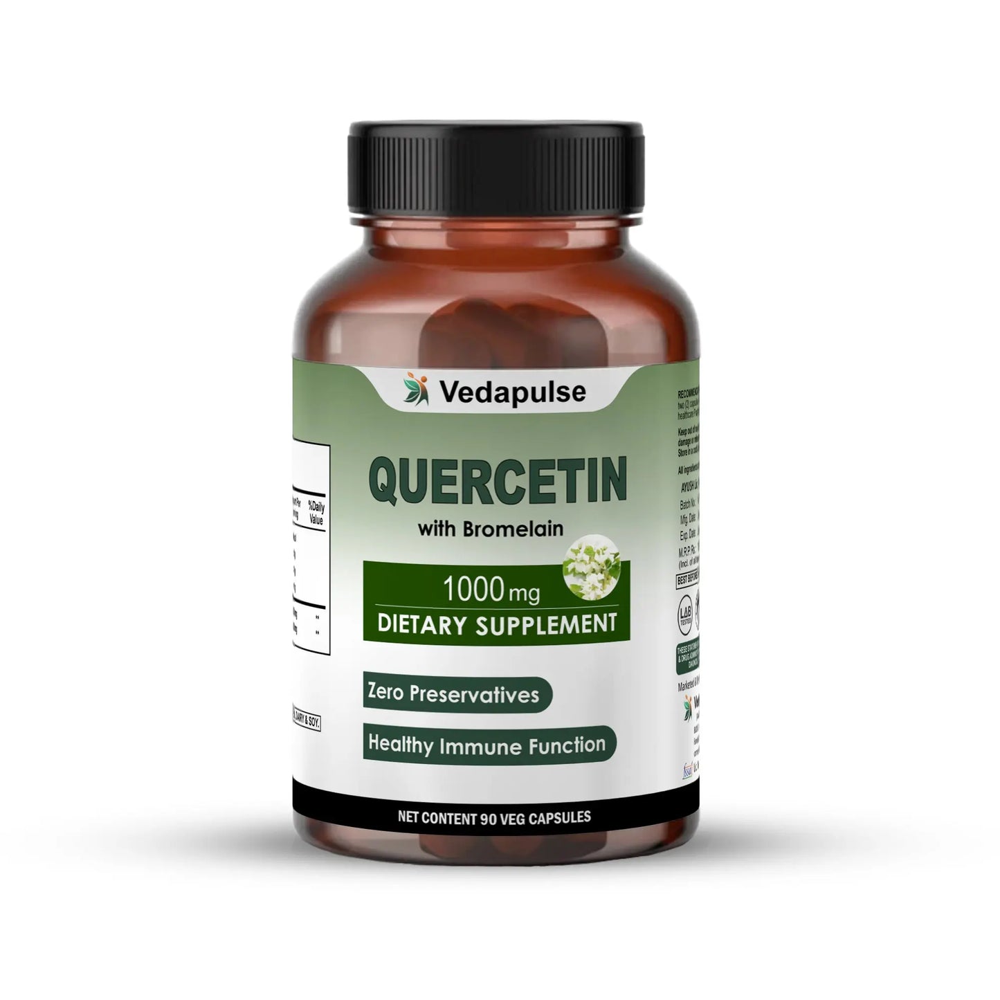 Quercetin with Bromelain 1000mg Herbal Capsules| Vedapulse - Vedapulse