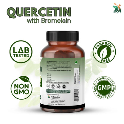 Quercetin with Bromelain 1000mg Herbal Capsules| Vedapulse - Vedapulse