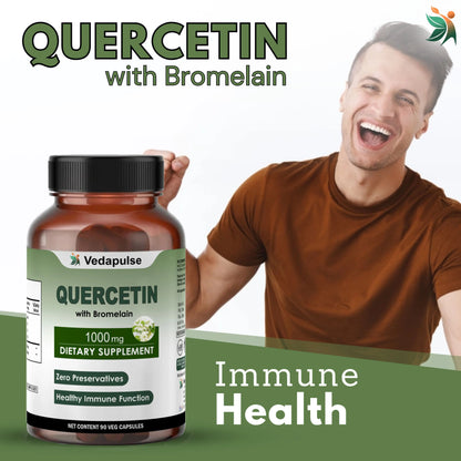 Quercetin with Bromelain 1000mg Herbal Capsules| Vedapulse - Vedapulse