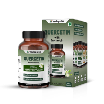 Quercetin with Bromelain 1000mg Herbal Capsules| Vedapulse - Vedapulse