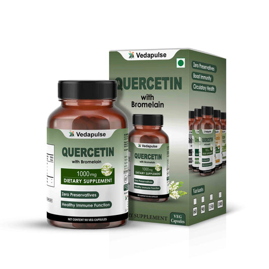 Quercetin with Bromelain Capsules 1000mg | Vedapulse