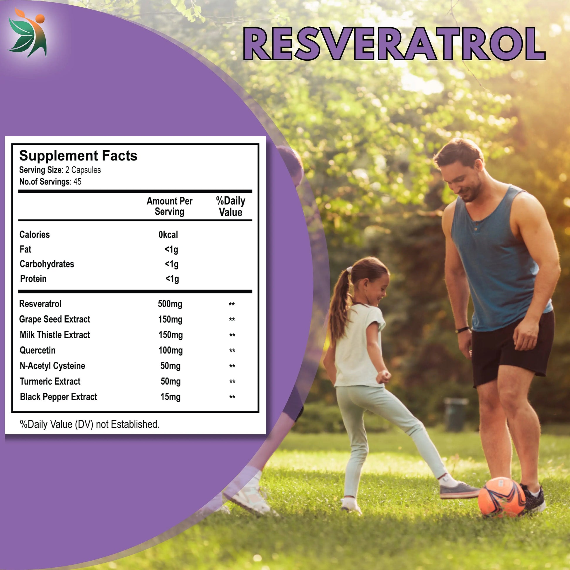 Resveratrol with Grape Seed Extract Capsules | 1000mg | Vedapulse - Vedapulse