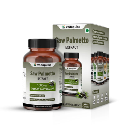 Saw Palmetto Capsules – 90 Count | 100mg per Serving - Vedapulse