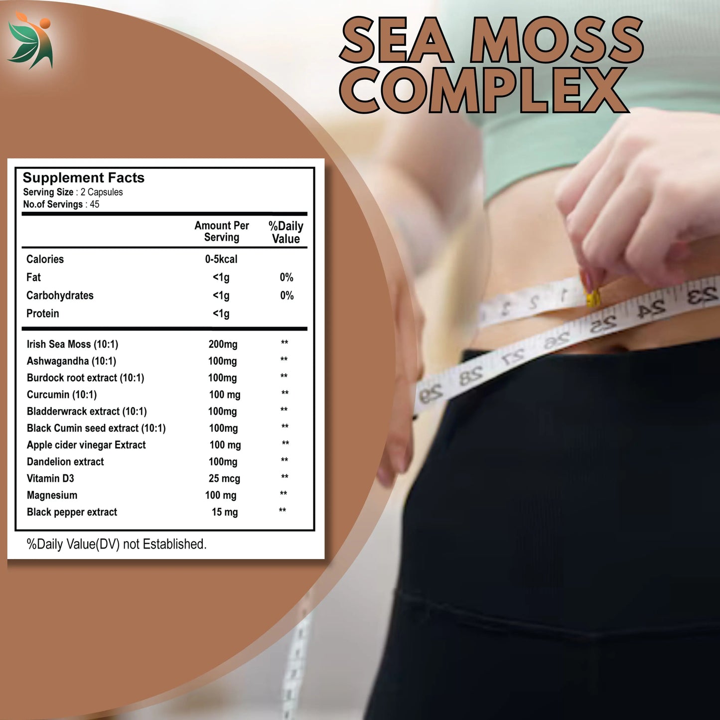 Vedapulse Sea Moss 500mg capsules - skin ,immune - Vedapulse