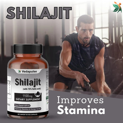 Shilajit 1100Mg Capsules | Vedapulse - Vedapulse