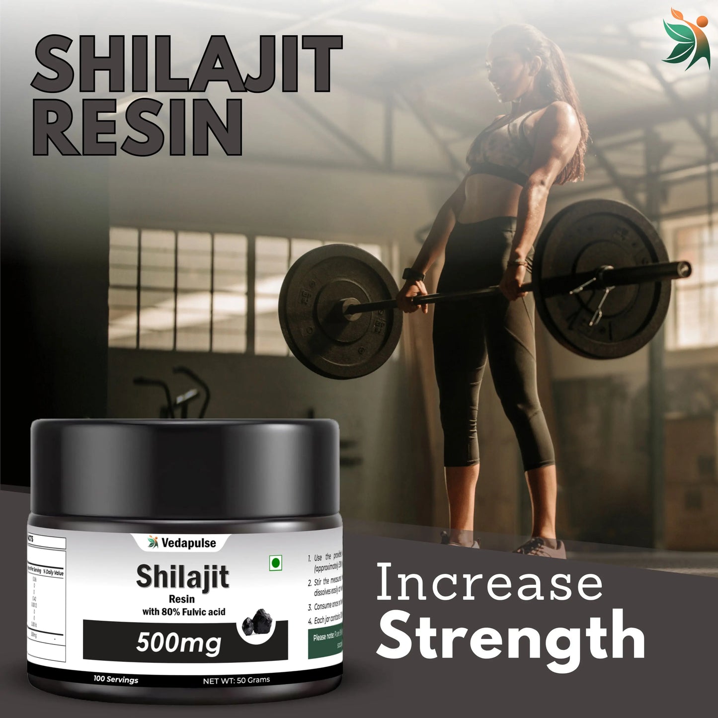 Shilajit Resin 100 Servings of 500mg | Vedapulse - Vedapulse