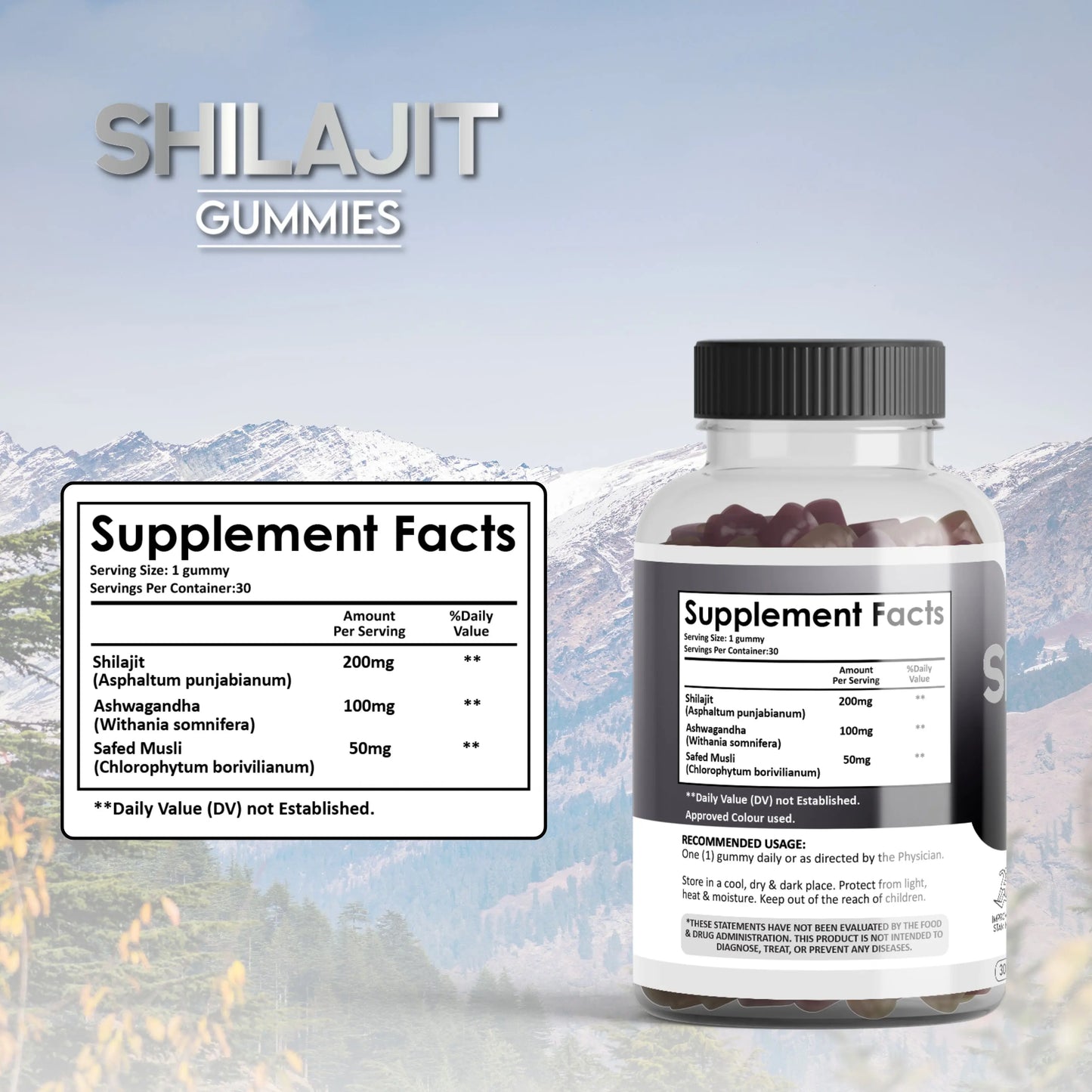 Shilajit Gummies 30 Count Tamarind Flavor by Vedapulse - Vedapulse